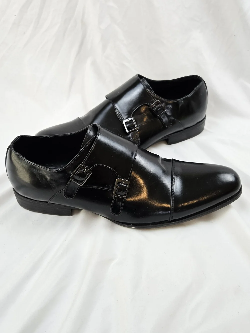 Stacy Adams Men's Black Double Monk Strap Dress Shoes 13W